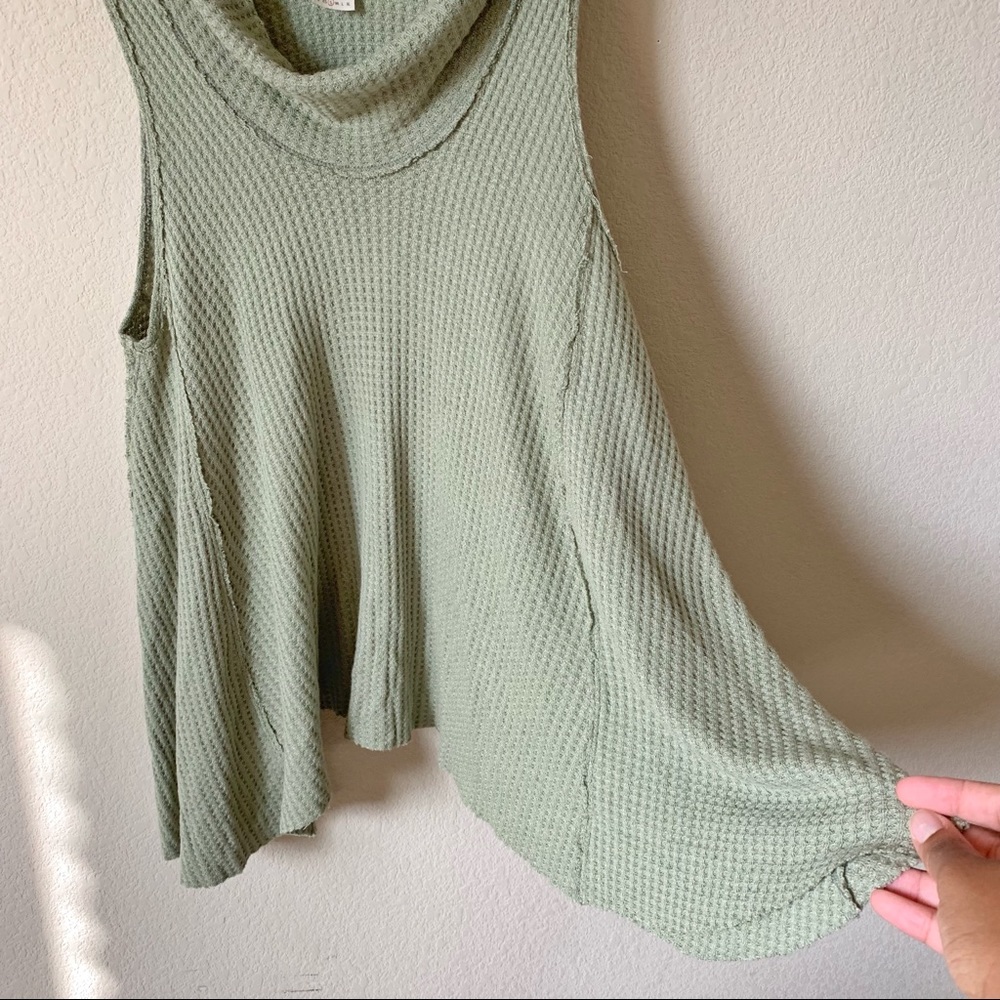 We The Free Green Cowl Neck Top Size S - Picture 10 of 12